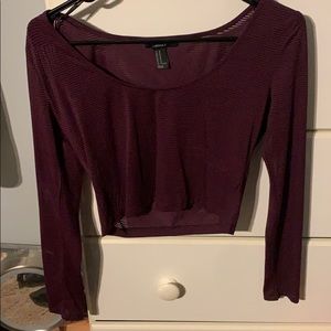 Long sleeve crop top